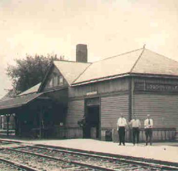 A postcard of the Pennsylvania RR depot in Loudonville  Ohio where my father was born My grandfather was the station master