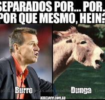 A�n no es segura la continuidad de Dunga   aunque algunos compa�eros como Mauro Silva reparten las culpas entre los jugadores   �l tiene el 30  de la culpa  los jugadores el 70   Los brasile�os se ceban con Dunga  al que comparan con un burro