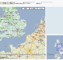 The Marengo GPS Route Planner opens up in a fairly standard Google Maps view  click on image for larger view   9 14 09  To get rid of the yellow box announcing the updated paid version  click on Help  then close the Help box  Use the standard scroll and zoom controls at the upper left to move the map