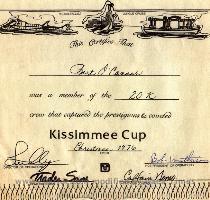 I have no idea what you are talking about  http   www 20kride com content behind Kissimmee Cup jpg Yearly competition in which boat captains of the two rides could get more people through  20K Always won by a slim margin  even though