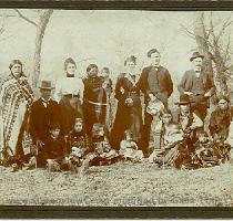 CAB8  Here is a cabinet photo by Russell   Miller of Anadarko  Oklahoma Terr  showing what appears to be a mixed  1890s   family  This documents an interesting cultural