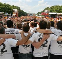 British press says Germany real winner of World Cup First Published  Jul 10  2006 Players and officials of the German national football team are cheered by supporters 9 July at the Fan Fest  Fan Mile  in Berlin  Several British newspapers paid homage to