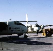 Caribou 322 being loaded in Gaza  1965  Photograph courtesy of Gord Jenkins