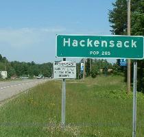 Hackensack Sign on Highway 371