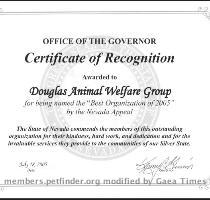 2005 Nevada Appeal Organization of the Year Award   Congratulation letters  Kenny Guinn