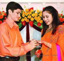 ALL SMILES  Ace shuttlers    Chetan Anand and Gutta Jwala   exchanging rings at a ceremony in Hyderabad on Sunday    Photo  P V