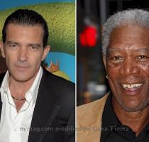 Photos  Getty Images Freeman  Banderas Steal Rocks  Morgan Freeman and Antonio Banderas co star in Code   a Mimi Leder  directed thriller about two jewel thieves  We re gonna go out on a