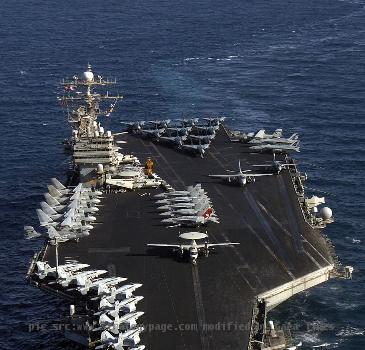 Posted 5 4 2006 Arabian Gulf  Jun  3  2004    Aircraft assigned to Carrier Air Wing Seven  CVW 7  embarked aboard USS George Washington  CVN 73  are parked in formation on the flight deck