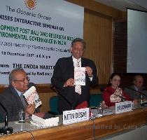 The Oceanic Group  a not for profit society recently organised a Seminar on  Sustainable Development  Post Bali  at the India Habitat Center  The seminar began with Mr  Mani Shankar Aiyar  the honourable Minister for Panchayati Raj  Youth Affairs   Sports  Govt  of India releasing a book titled Local Environmental Governance in