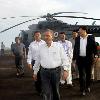 PRESS RELEASE November 8   Shri Mani Shankar Aiyar Hon Union Minister for Panchayati Raj arrives at Raj Bhawan helipad on 8 11 05