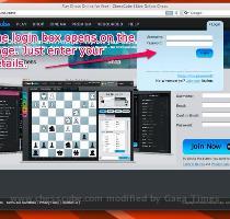 Login for ChessCube ChessCube Login Box
