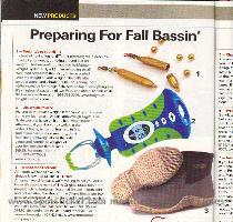 Bassmaster Magazine highlights Red Hot Spotsticker s in the September 2004 issue on page 80