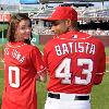 <p>Miss Iowa Katherine Connors  left  poses for photos with Washington Nationals relief pitcher Miguel Batista  right  before a baseball game against the Philadelphia Phillies  Friday  July 30  2010  in Washington  < p>