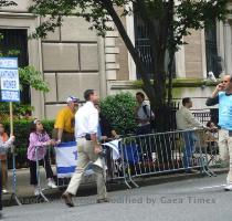 Sometimes famous Jews show up  Here s Dr  Ruth  She got her own birthday float  I wanted to shout a question at her  but  well  my whole family was there  There are always politicians  They need the ethnic vote  Sure they do  everyone here is part of their own special group  I missed Hillary Clinton and Mike Bloomberg  I think they had to run