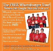 Tour of Jacksonville that will see FREE Whataburgers given out at all the area locations over the coming weeks  The Tour starts THIS Friday at the Phillips Hwy  crn JTB  locations