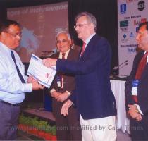 This prestigious award was given by Mr Y C Deveshwar  Chairman   ITC during the Annual Regional Meeting of CII at ITC Sonar Bangla  Kolkata on 15 04 08 to Mr  T K  Ghosh