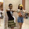 <p>Miss Tanzania 2010 Hellen Dausen and Miss Guatemala 2010 Jessica Scheel  R  rehearse for the upcoming Miss Universe pageant in Las Vegas  Nevada August 13  2010  The Miss Universe 2010 pageant will take place in Las Vegas on August 23