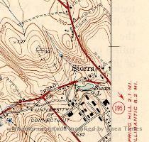 For the map segment showing UCONN draw an accurate profile of Hillside Road from N  Eagleville Road to the end of the map  Also estimate the slope of the steepest section of Route 195  Storrs Road