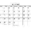 Preview of free printable Jewish calendar