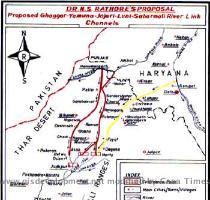 route the Himalayan water can be dropped into Jojari Mithari river  Ultimately this diverted water flowing naturally will reach near Salawas or Khejari Khurd and meet with Luni river  Yamuna Link Channel  In the same rainy season the Uttarakhand region of Himalayas also gets large amount of water due to heavy rain and flood situation occurs in the Yamuna river every year