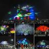 water mist projection that displayed wildly vivid colors and patterns created in response to the  competing and collaborative voices  music and screams of people nearby   See images below  Posted by Neil Takemoto in |