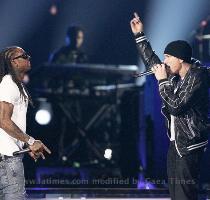 Grammy Awards  Eminem and Lil Wayne perform together during the Grammy show