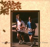 In my spare time I dink around on my computer   or wash and wax my  88 Mustang G  In October of 1999 I  in white shirt  ran the Twin Cities Marathon with alot of help with my brother  Chris  blue shirt   I was married to the beautiful Jodi in the summer of 2006