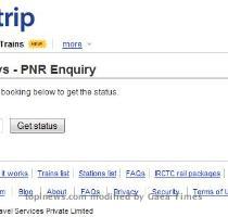 Link  http   www cleartrip com trains pnr Many of our readers might already be aware of the IRCTC PNR STATUS service availability on www cleartrip com  but we are still writing about it to save the frustration of those who are not