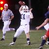 Central s Andrew Ouellette makes his way into the end zone during Thursday night s game at Lawrence Veteran s Memorial Stadium    Roger Darrigrand  Staff Photographer aint John s Chris Coady drops back to pass during Thursday night s game at Lawrence Veteran s Memorial Stadium    Roger Darrigrand  Staff Photographer John s Chris Coady