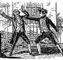 Johnson murdering the turnkey The execution of John Hamilton by the Maiden The Marquis de Paleotti stabbing his Servant Jack Ketch arrested while attending a malefactor to the place of execution