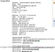 172 28 200 143 and hit the Search button  Read the results carefully  If the IP is not in the database  it should send you a link to another database that does contain that IP  The result  TAKE NOTE  Remember email headers cannot be trusted  and not all email can be traced or authenticated  Legitimate mail can be traced  but for SPAM  and virus generated emails it is difficult