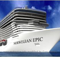 Norwegian Epic will have the line s distinctive hull artwork  The design will be revealed at a future date More info can be obtained from  http   www ncl co uk epic  Page of the  World Wide Fleetlist of Cruise ships  Please Visit